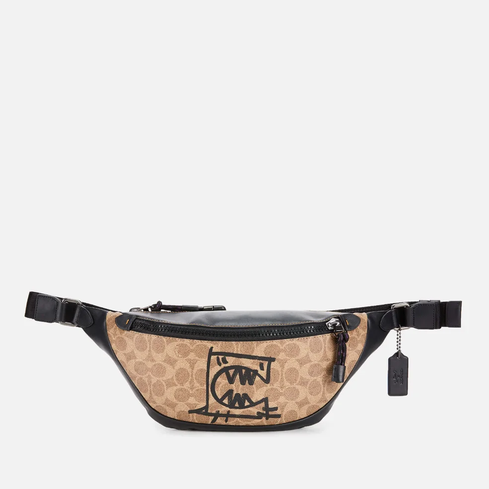 Coach Signature Rivington Belt Bag with Rexy by Yeti Out - JI/Khaki Image 1