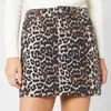 Ganni Women's Print Denim Skirt - Leopard - Image 1