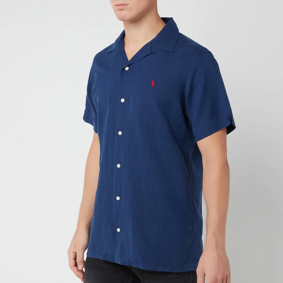 Polo Ralph Lauren Men's Camp Collar Shirt - Holiday Navy Image 1