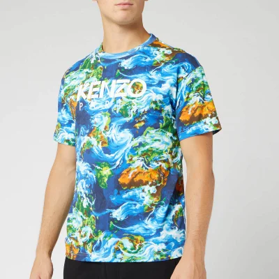 KENZO Men's Paris Straight World T-Shirt - Cobalt