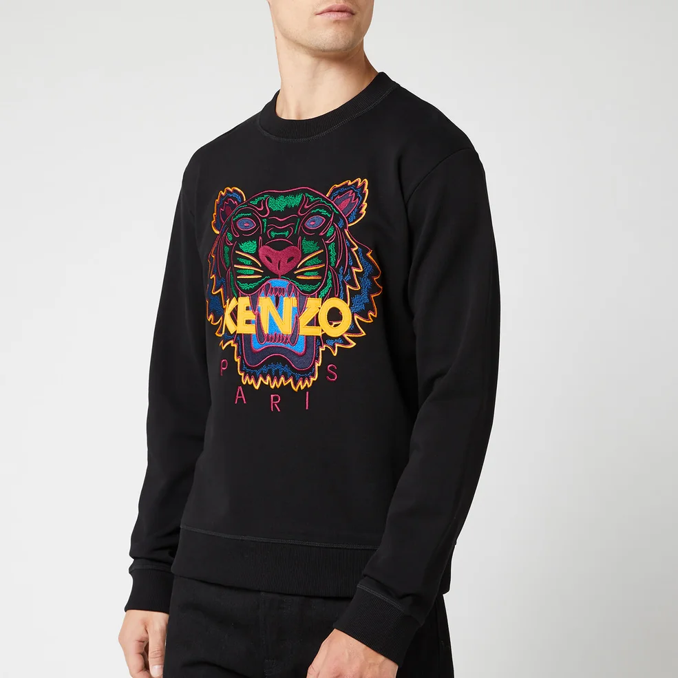 KENZO Men's Classic Tiger Embroidered Sweatshirt - Black Image 1