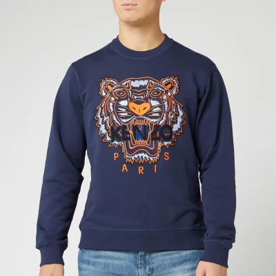 KENZO Men's Classic Tiger Embroidered Sweatshirt - Ink
