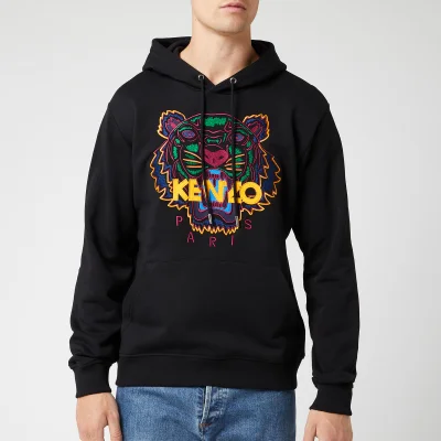 KENZO Men's Classic Tiger Embroidered Overhead Hoodie - Black