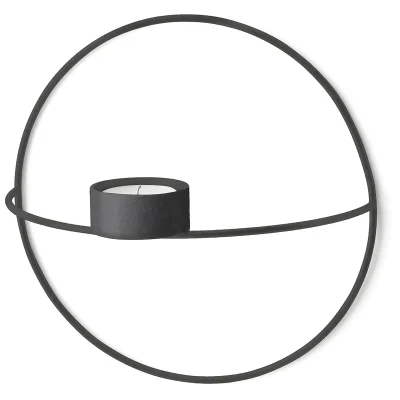 Menu POV Circle Tealight Candle Holder - Black