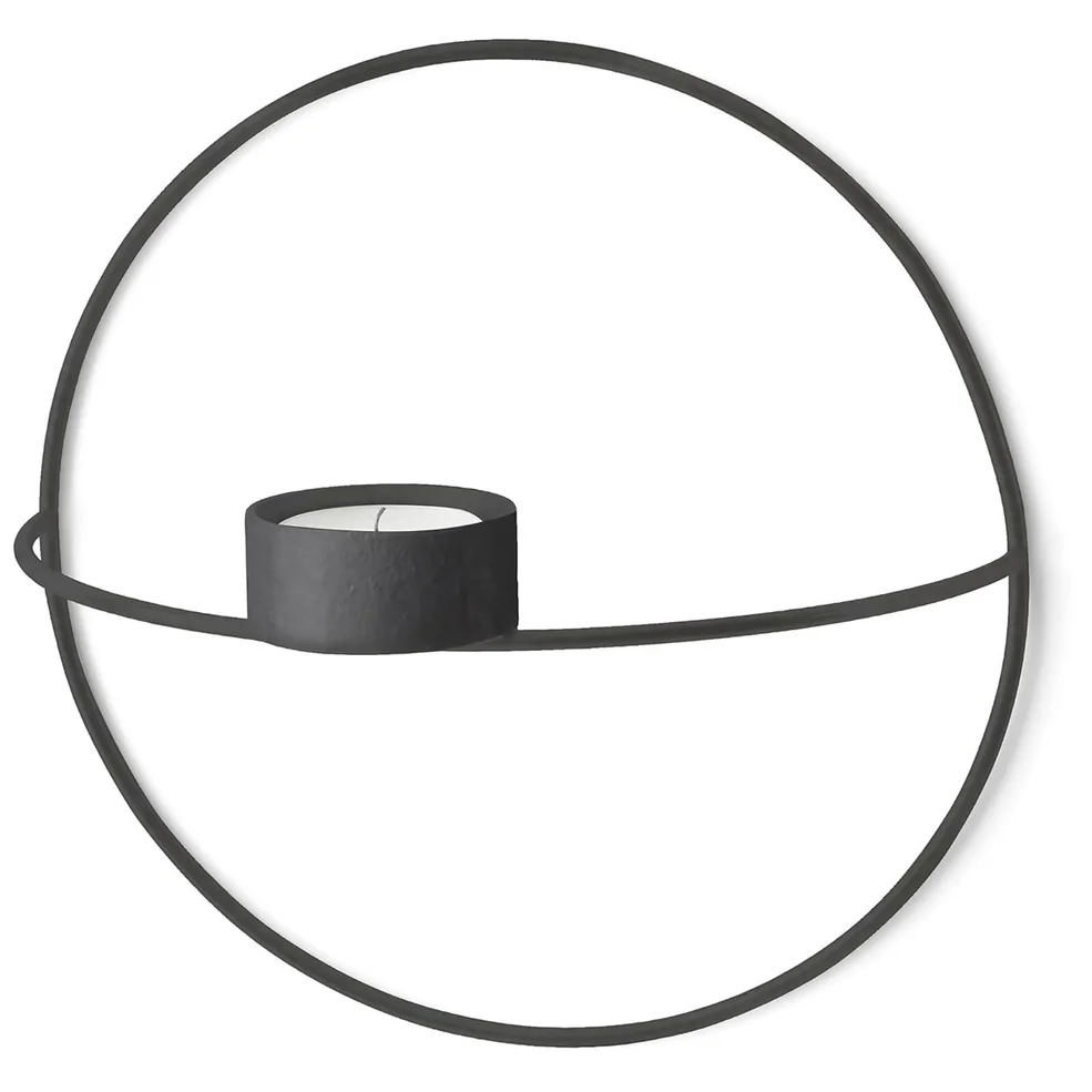 Menu POV Circle Tealight Candle Holder - Black Image 1