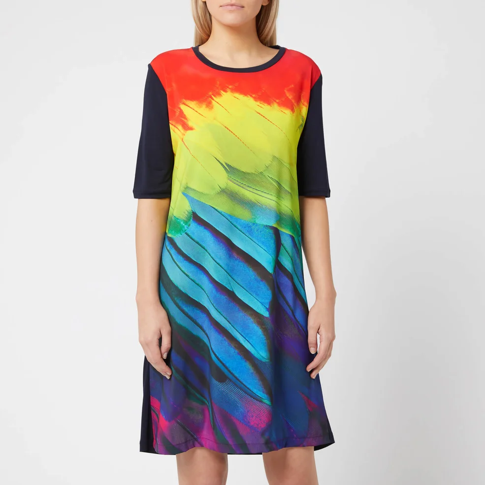 PS Paul Smith Women's Feather Print T-Dress - Multi Image 1