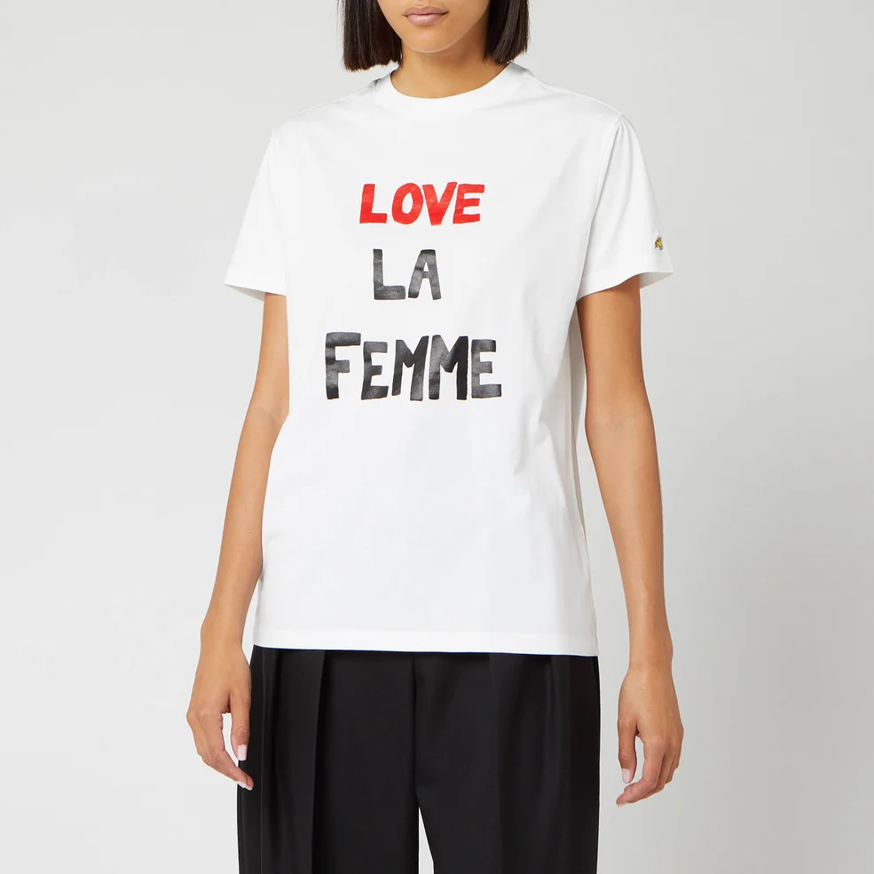 Bella Freud Women's Love La Femme T-Shirt - White Image 1