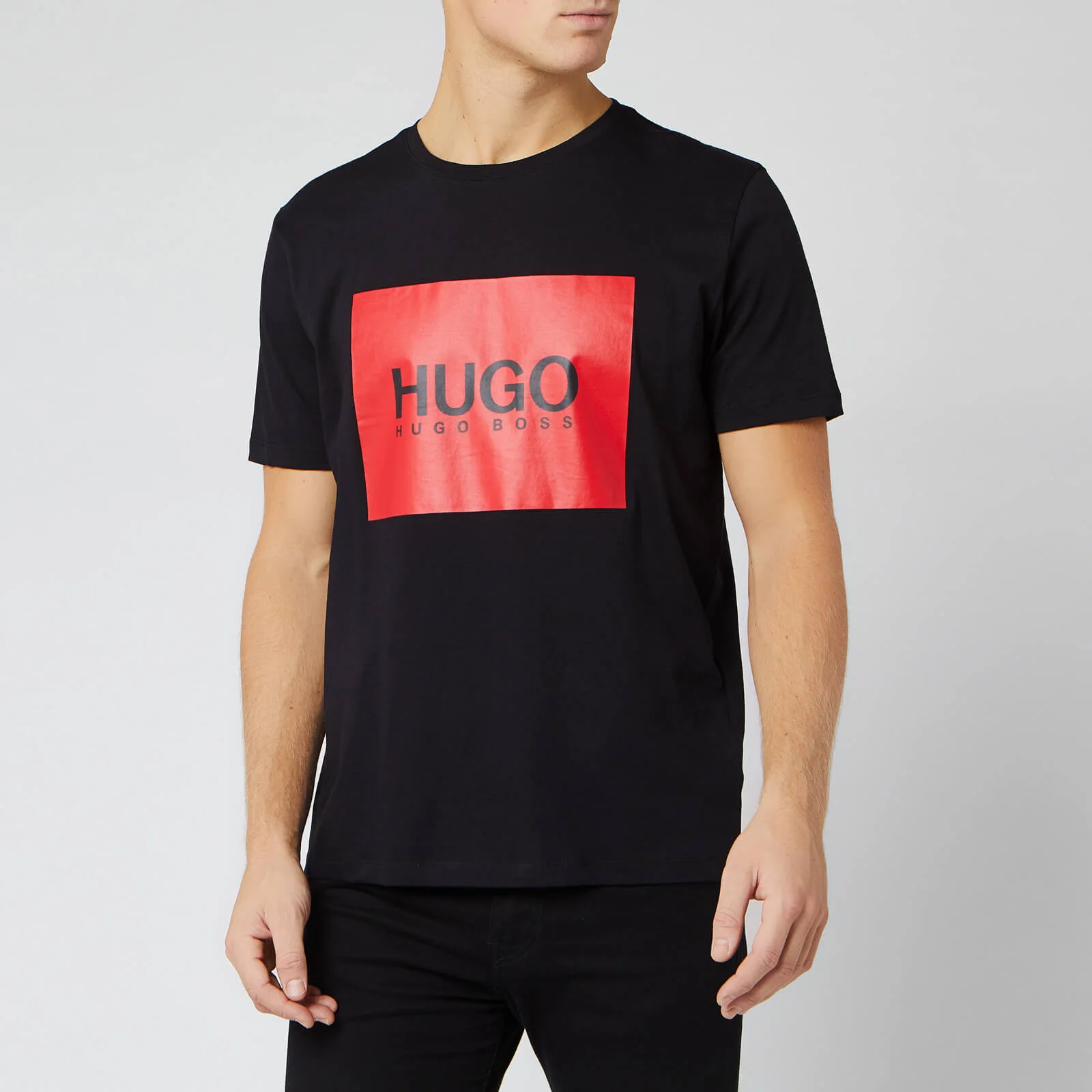 HUGO Men's Dolive Box Logo T-Shirt - Black Image 1