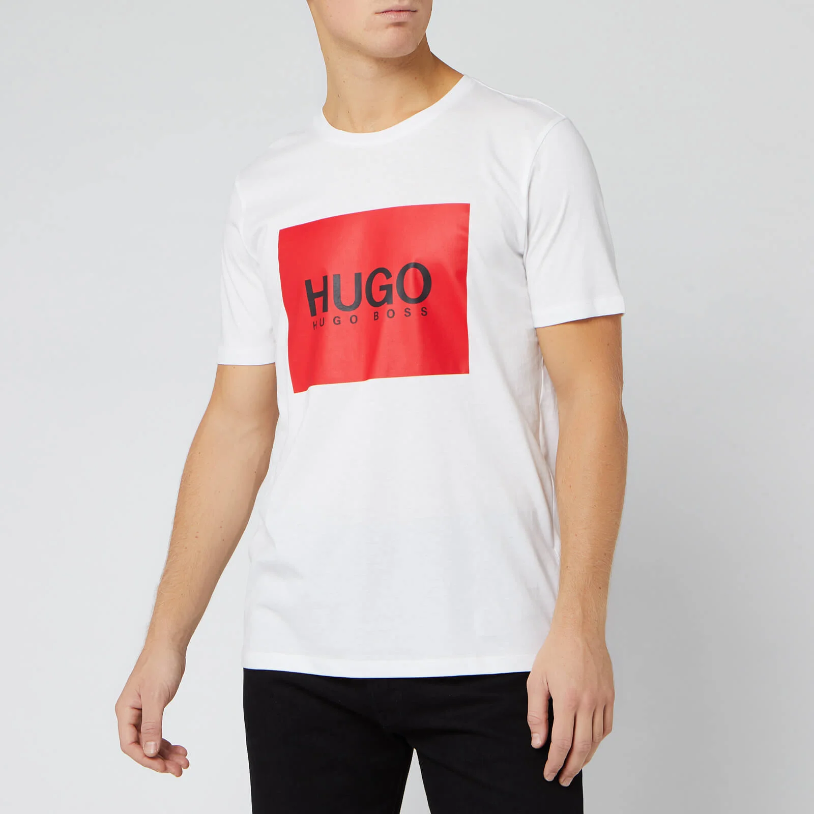 HUGO Men's Dolive Box Logo T-Shirt - White Image 1