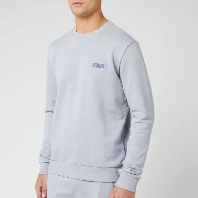 HUGO Men's Drick Embroidered Logo Sweatshirt - Grey/Blue