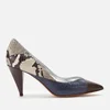 Isabel Marant Women's Payley Exotic Patchwork Court Shoes - Brown/Blue - Image 1