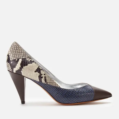 Isabel Marant Women's Payley Exotic Patchwork Court Shoes - Brown/Blue