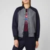 KENZO Women's Flannel Bomber Jacket - Medium Grey - Image 1