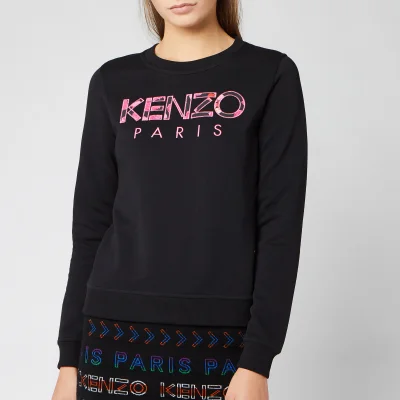 KENZO Women's Classic Cotton Moleton Sweatshirt - Black