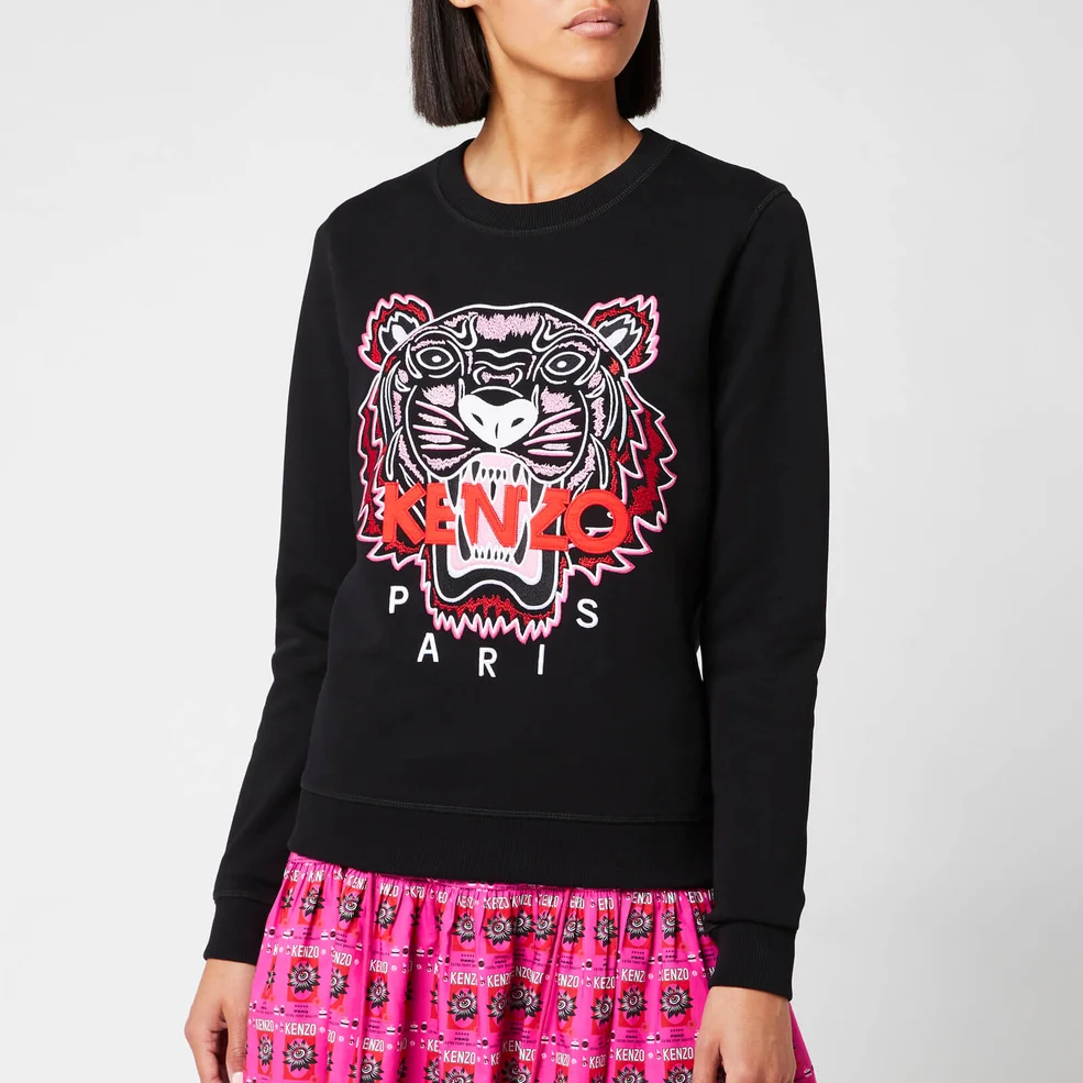 KENZO Women's Classic Tiger Light Moleton Sweatshirt - Black Image 1