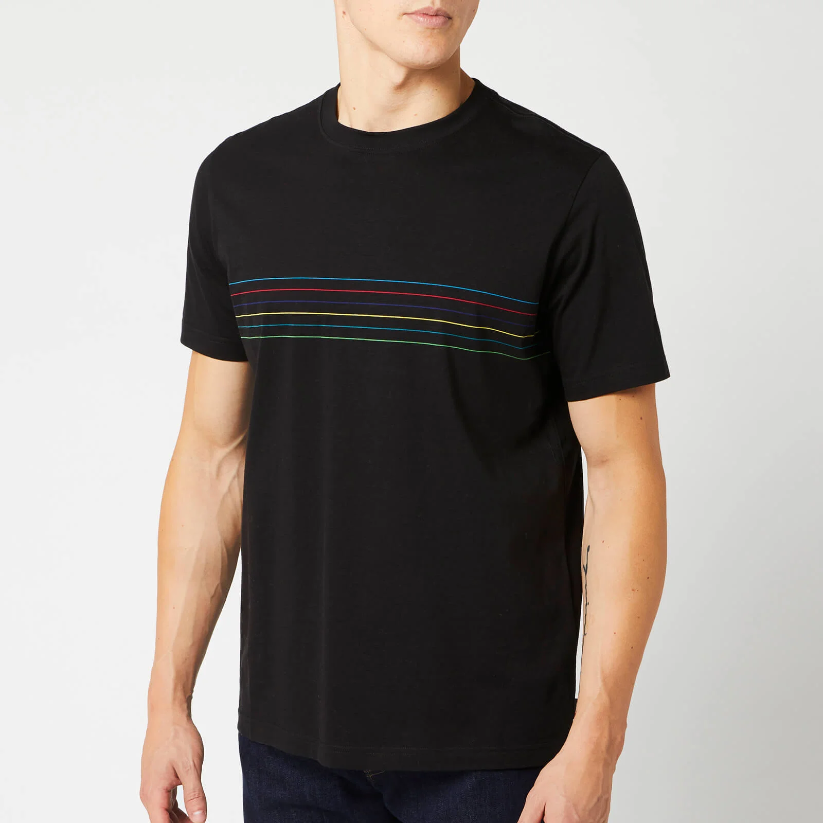 PS Paul Smith Men's Cycle Stripe T-Shirt - Black Image 1