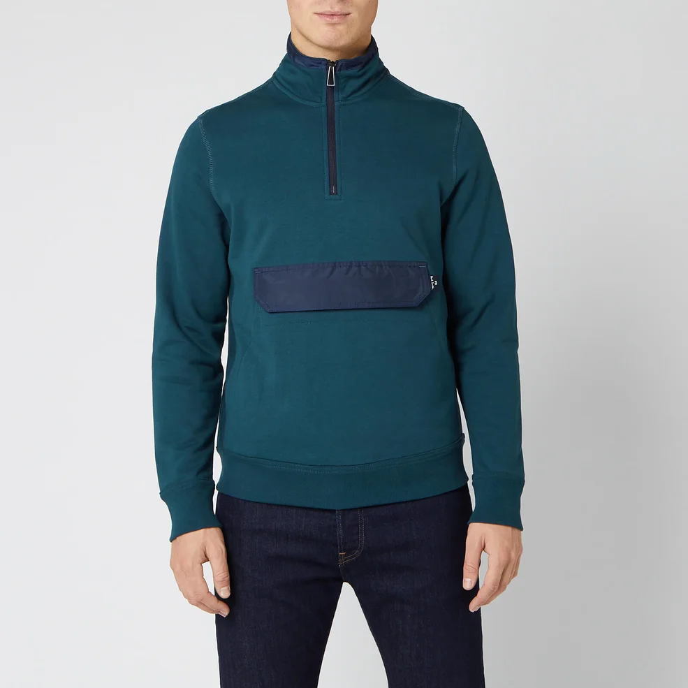 PS Paul Smith Men's Half Zip Pocket Sweatshirt - Navy Image 1