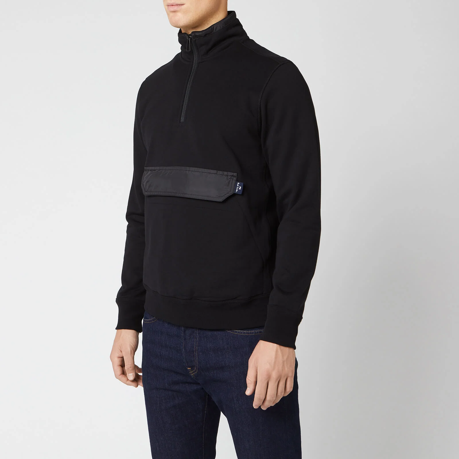 PS Paul Smith Men's Half Zip Pocket Sweatshirt - Black Image 1