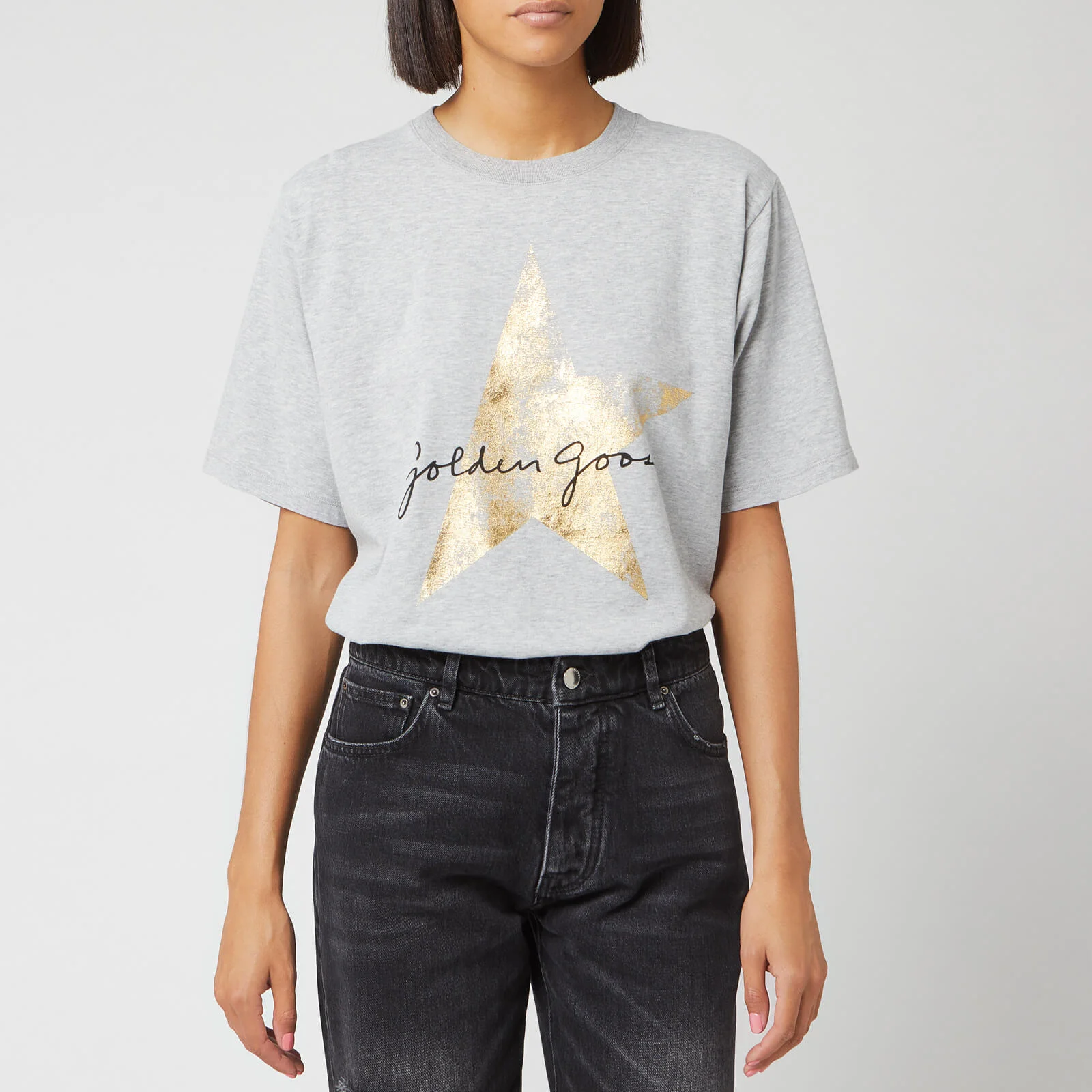 Golden Goose Women's Hoshi T-Shirt - Melange/Golden Star Image 1