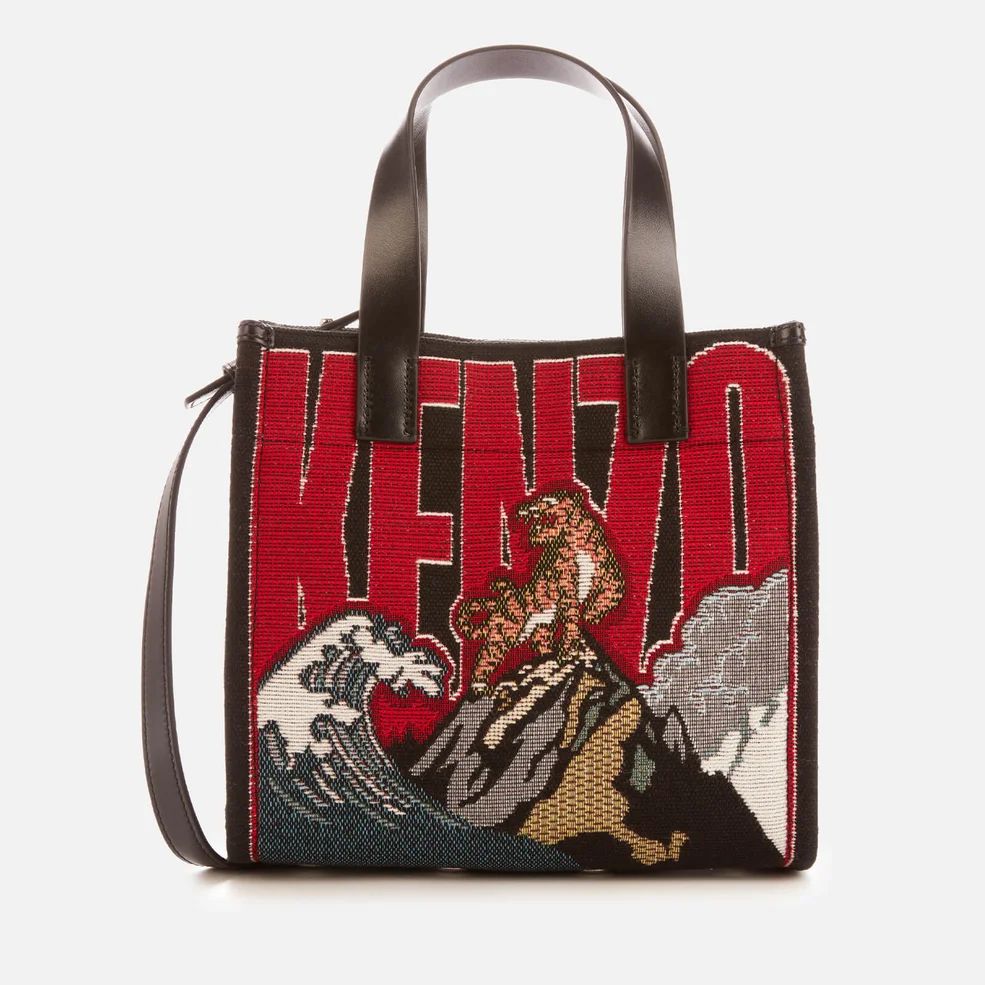 KENZO Women's Canvas Woven Tiger Wave Bag - Multi Image 1