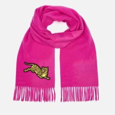 KENZO Women's Jumping Tiger Wool Scarf - Pink