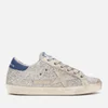 Golden Goose Women's Superstar Leather Trainers - Silver Glitter Blue/Ice Star - Image 1