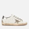 Golden Goose Women's Superstar Leather Trainers - White/Silver Print - Image 1