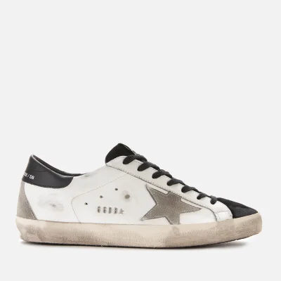 Golden Goose Men's Superstar Leather Trainers - White Black Suede/Ice Star