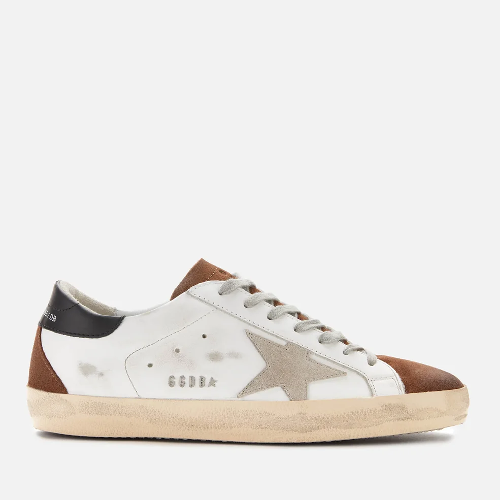 Golden Goose Men's Superstar Leather Trainers - White Mud Suede/Ice Star Image 1