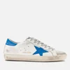 Golden Goose Men's Superstar Leather Trainers - White/Ice Blue Star - Image 1