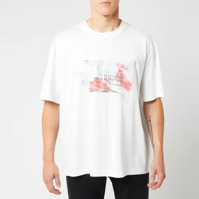 Maison Margiela Men's Oversize Rip Print T-Shirt - White