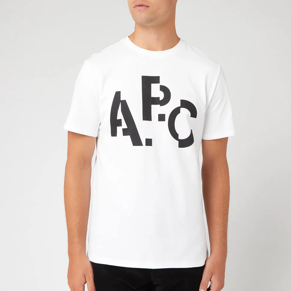 A.P.C. Men's Decale T-Shirt - Blanc Image 1