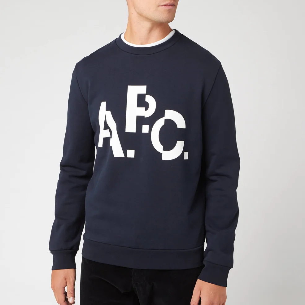 A.P.C. Men's Decale Sweatshirt - Dark Navy Image 1