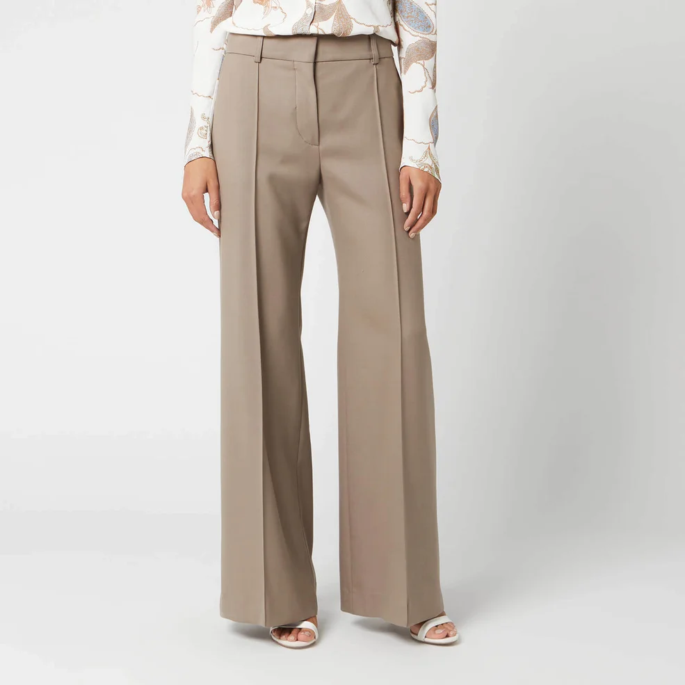 See By Chloé Women's Flare Trousers - Cinder Beige Image 1