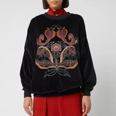 See By Chloé Women's Velour Sweatshirt - Black
