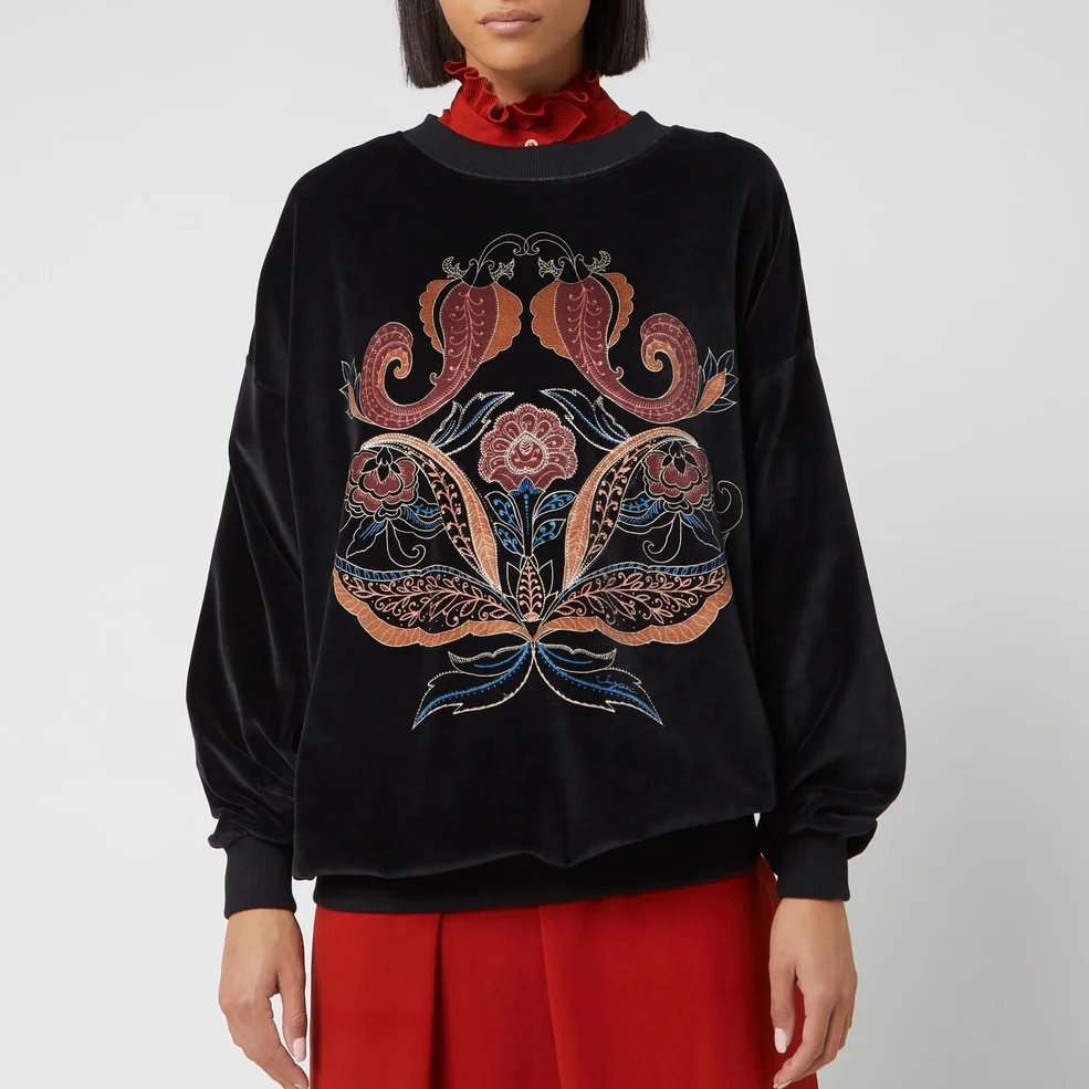 See By Chloé Women's Velour Sweatshirt - Black Image 1