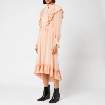 See By Chloé Women's Frill Detail Midi Dress - Smokey Pink