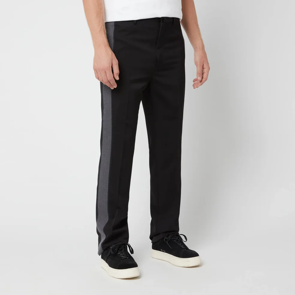 Lanvin Men's Ribbon Side Stripe Pants - Black Image 1