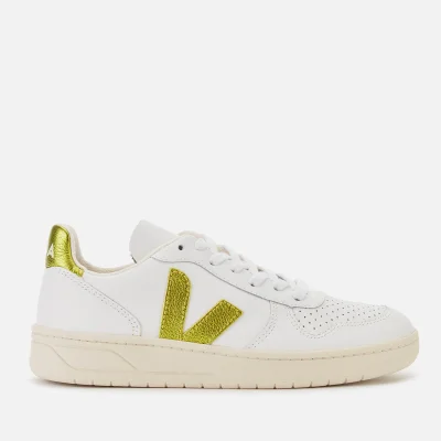 Veja Women's V-10 Leather Trainers - Extra White/Pagi