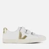 Veja Women's 3-Lock Leather Trainers - Extra White/Gold - Image 1