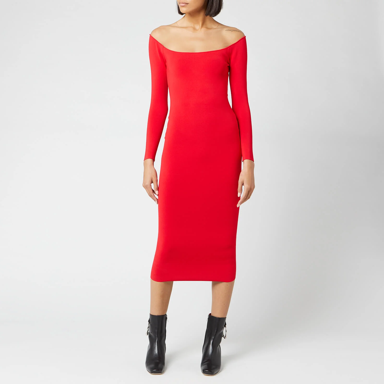 Alexander Wang Women's Long Sleeve Ankle Length Dress - Red Image 1