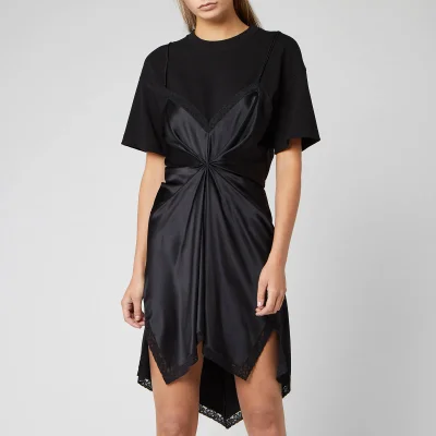 Alexander Wang Women's Cinched T-Shirt Slip Dress - Black