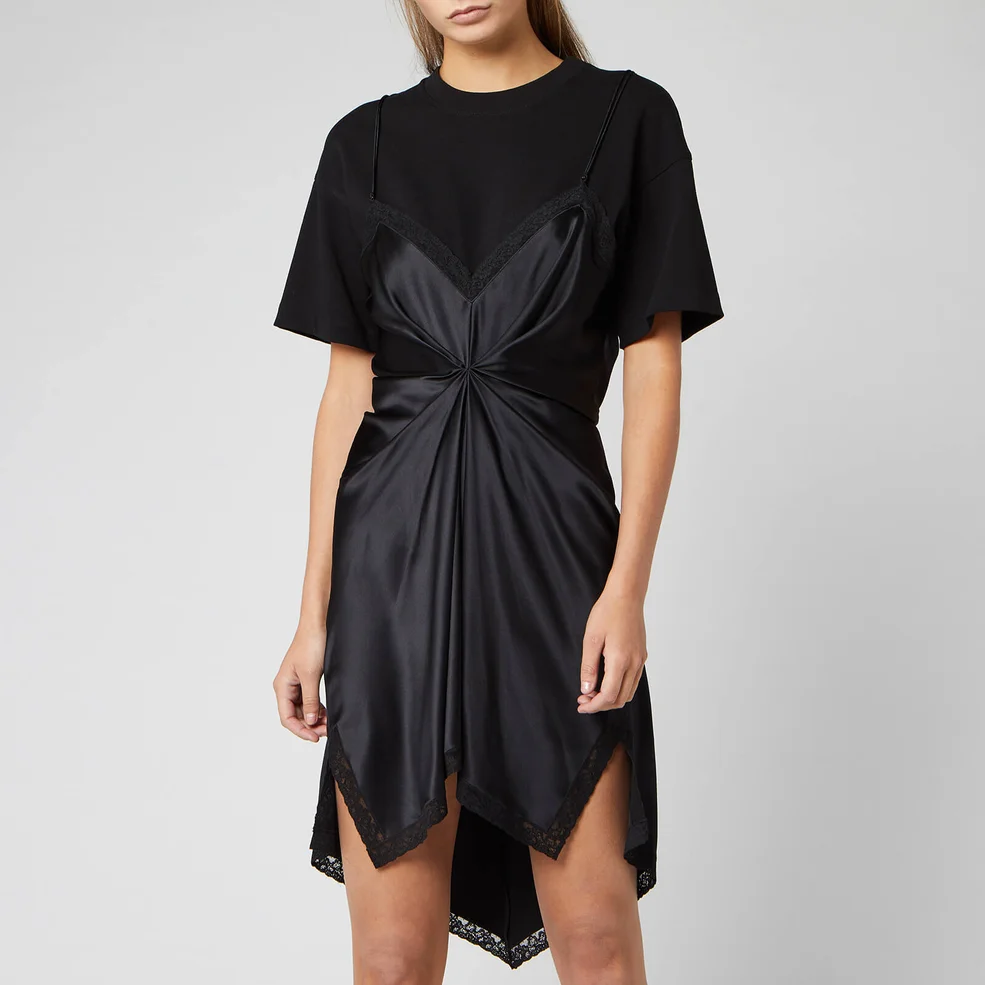Alexander Wang Women's Cinched T-Shirt Slip Dress - Black Image 1