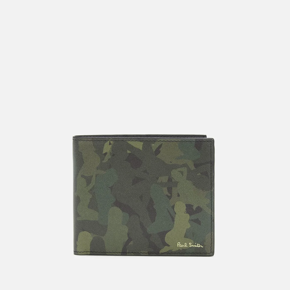 PS Paul Smith Men's Billfold Naked Lady Camo Wallet - Green Image 1