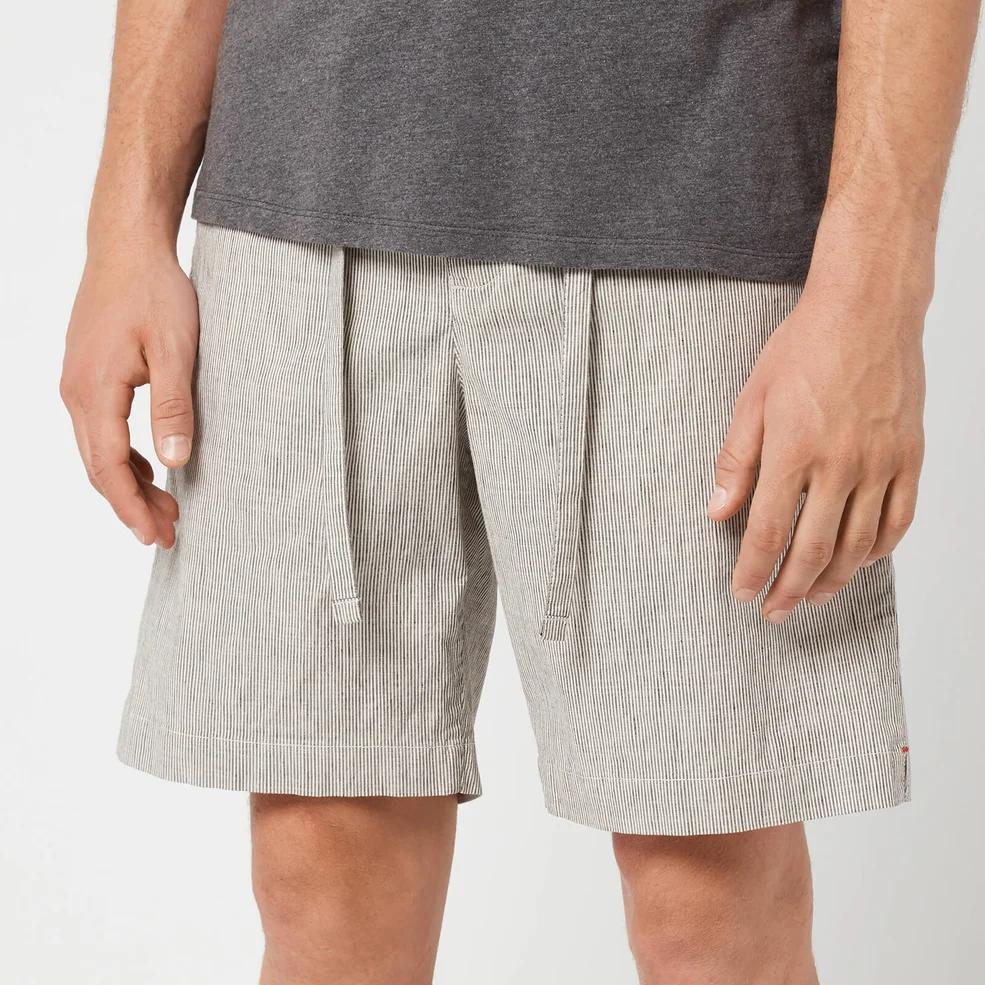 Orlebar Brown Men's Harton Stripe Shorts - Pewter/Shell Image 1