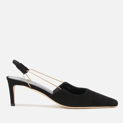 BY FAR Women's Gabriella Suede Sling Back Court Shoes - Black