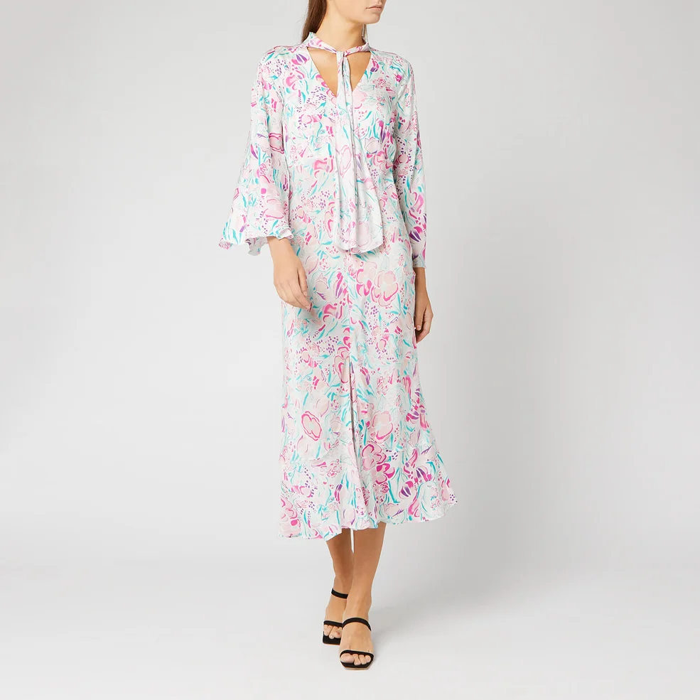 RIXO Women's Amel Dress - Floral Story/Peach Teal Image 1