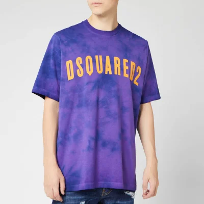 Dsquared2 Men's Bleached and Overdyed T-Shirt - Purple