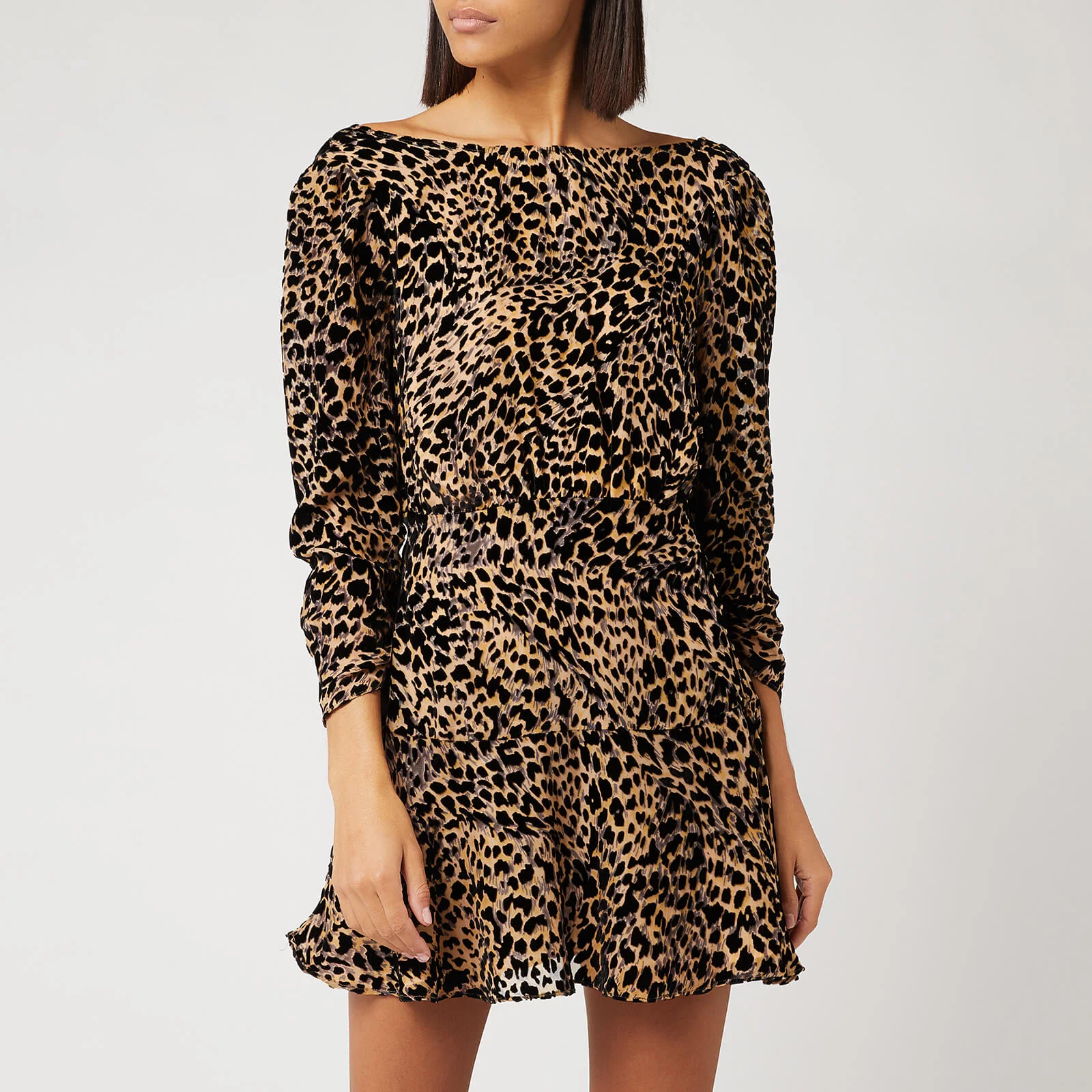 RIXO Women's Clarisse Leopard Burnout Dress - Multi Image 1