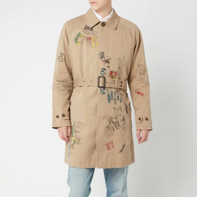 Polo Ralph Lauren Men's Balmacaan Graphic Belted Jacket - Desert Khaki